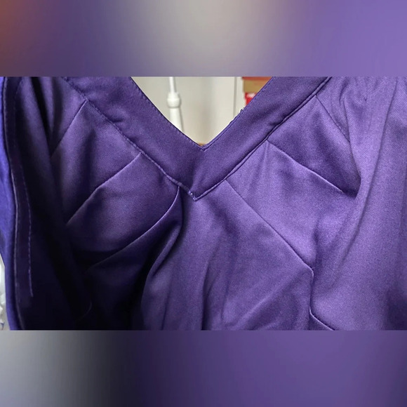 Hailey Logan by Adrianna Papell Purple Satin Sequin Gown Long Dress Size 7/8 - Picture 8 of 10